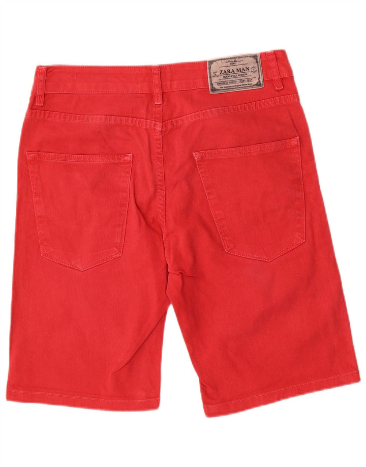 Pantaloncini di jeans da uomo Zara EU 40 medi W31 rossi