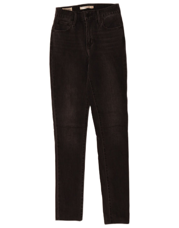 LEVI'S Jeans skinny a vita alta 721 da donna W26 L30 cotone grigio