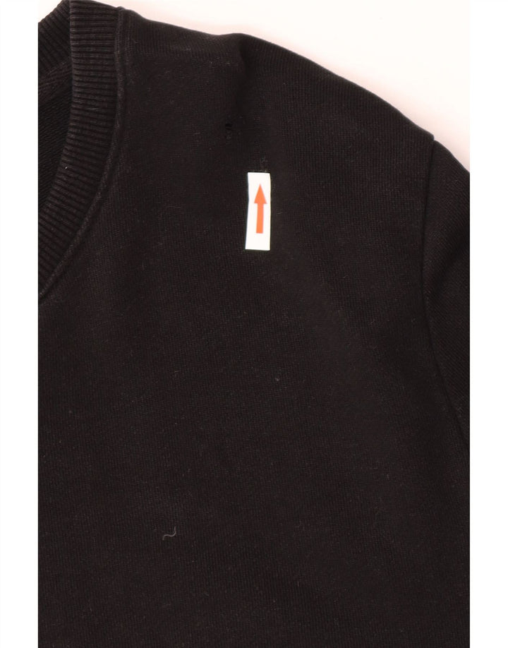 Felpa Zara Uomo Maglione Grande Cotone Nero