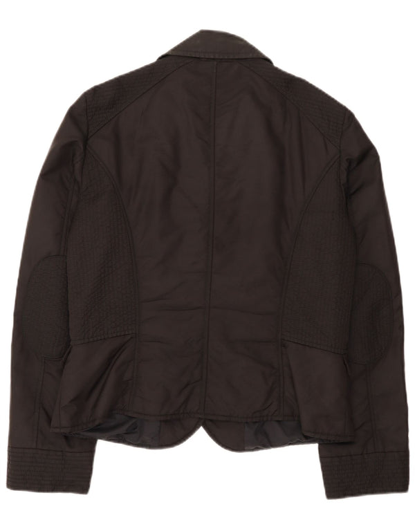 Giacca blazer imbottita a 2 bottoni da donna Marella UK 14 grande nera in poliammide