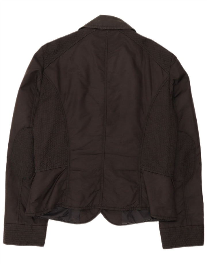Giacca blazer imbottita a 2 bottoni da donna Marella UK 14 grande nera in poliammide
