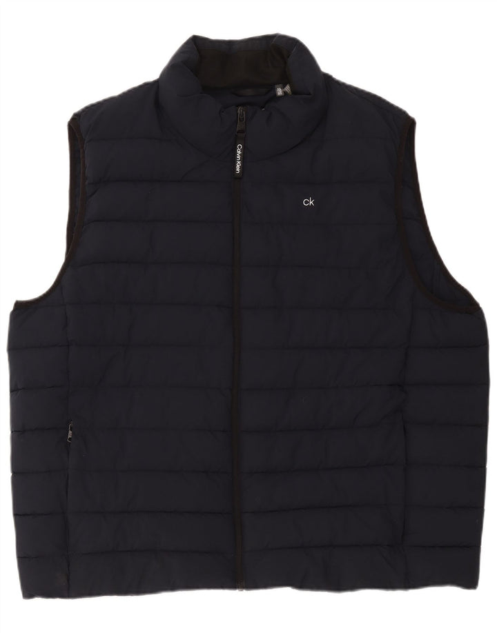 Gilet imbottito da uomo Calvin Klein UK 44 2XL poliestere blu navy