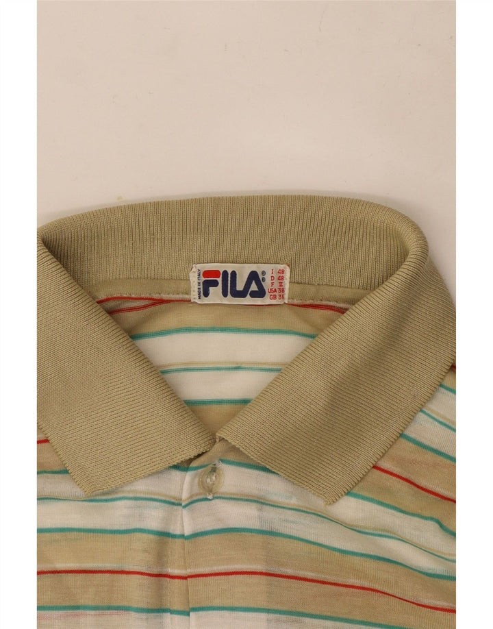 Polo da uomo Fila UK 36 piccola a righe multicolore