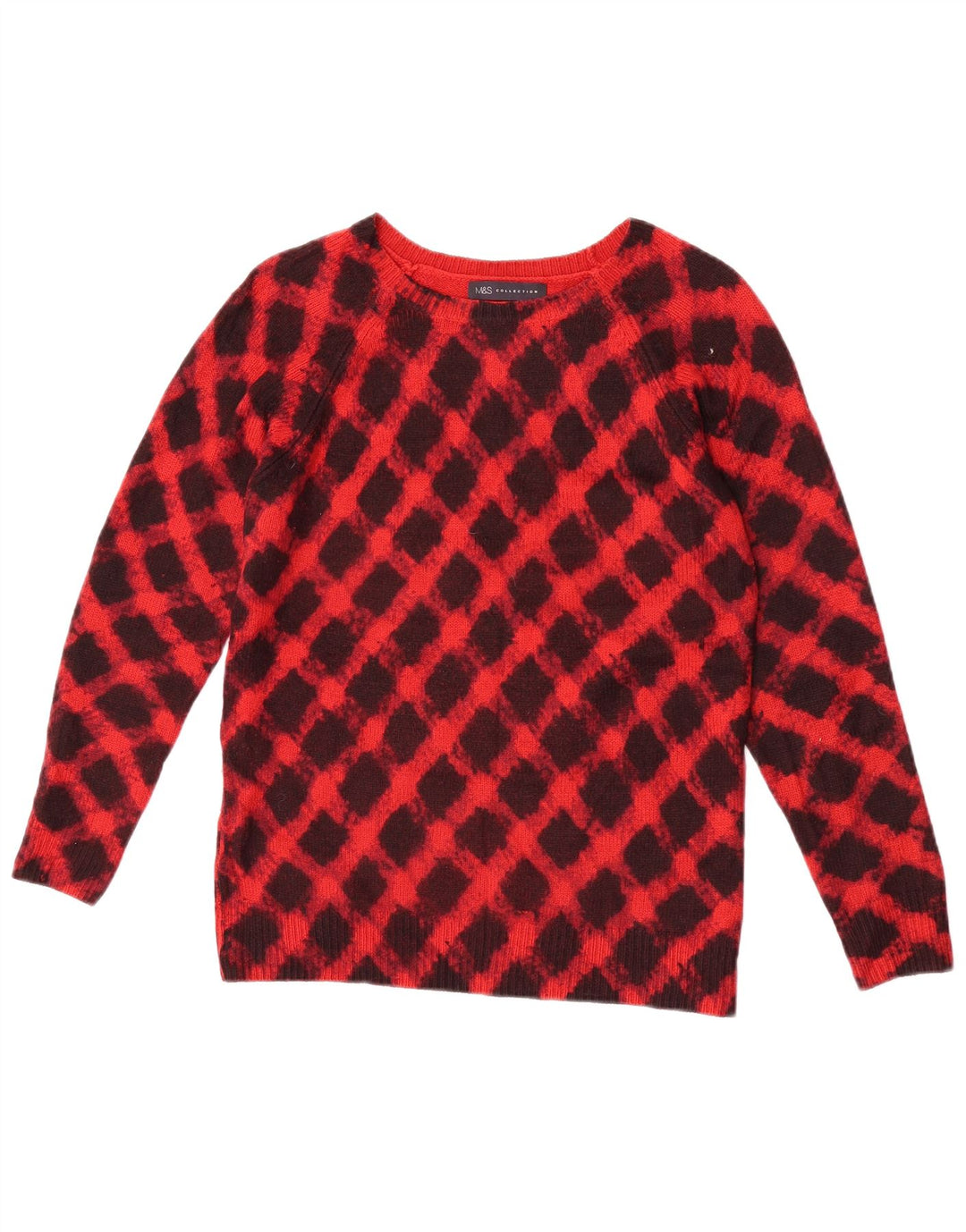 Maglione maglione con scollo a barca da donna Marks & Spencer UK 8 piccolo rosso