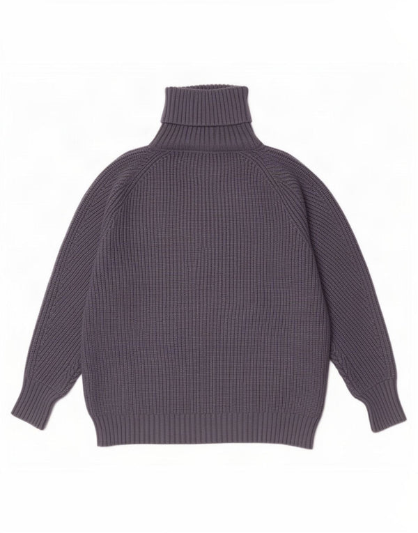 Maglione maglione collo alto da donna Zara UK 10 piccolo grigio