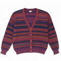 Maglione cardigan vintage da uomo IT 50 medio multicolore geometrico