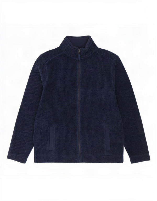 Giacca in pile Marks & Spencer da uomo vestibilità regolare UK 38 medio blu navy