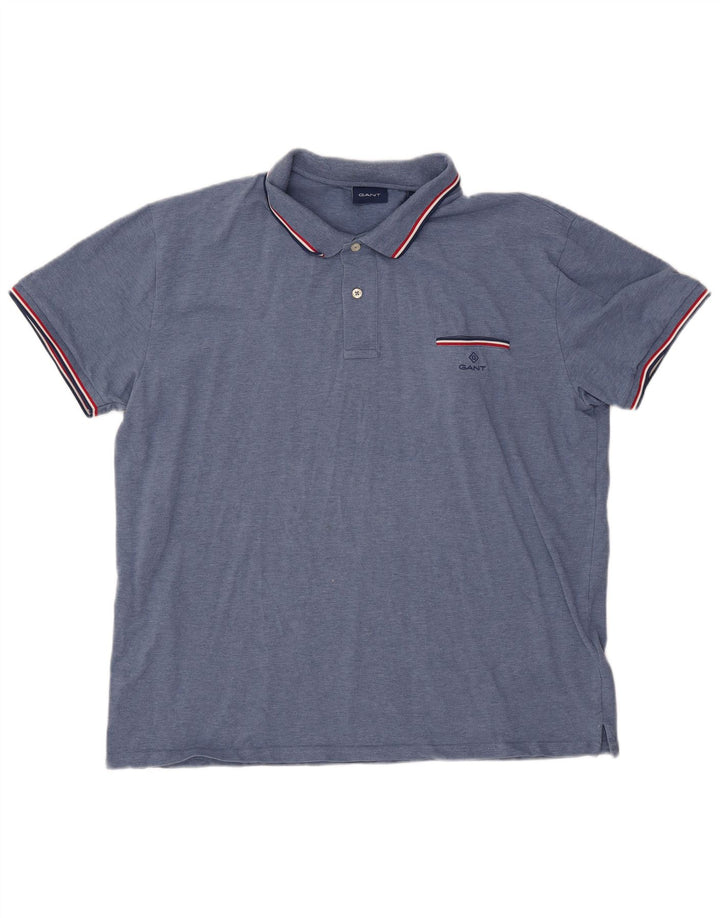 Polo da uomo Gant 3XL in cotone blu