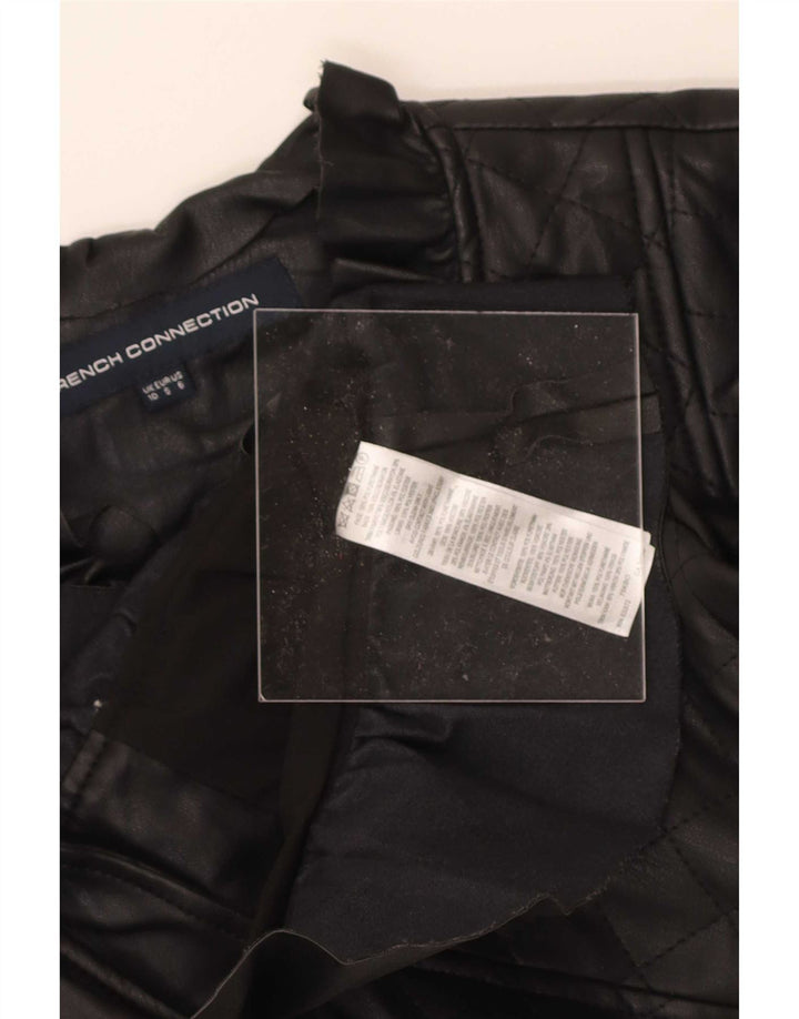 Giacca trapuntata in ecopelle da donna French Connection UK 10 piccola nera
