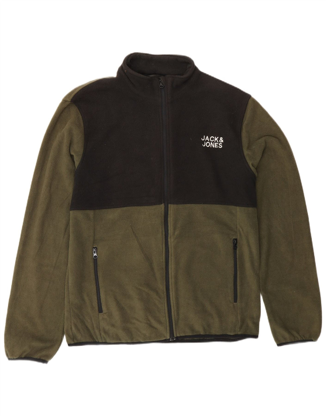 Giacca in pile da uomo Jack & Jones UK 40 Large Green Colourblock