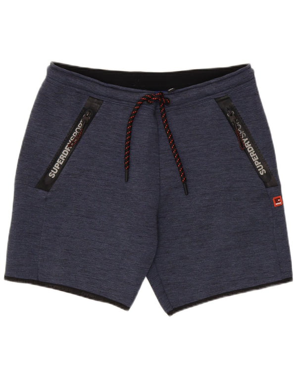 Pantaloncini sportivi da uomo Superdry Large in poliestere blu navy