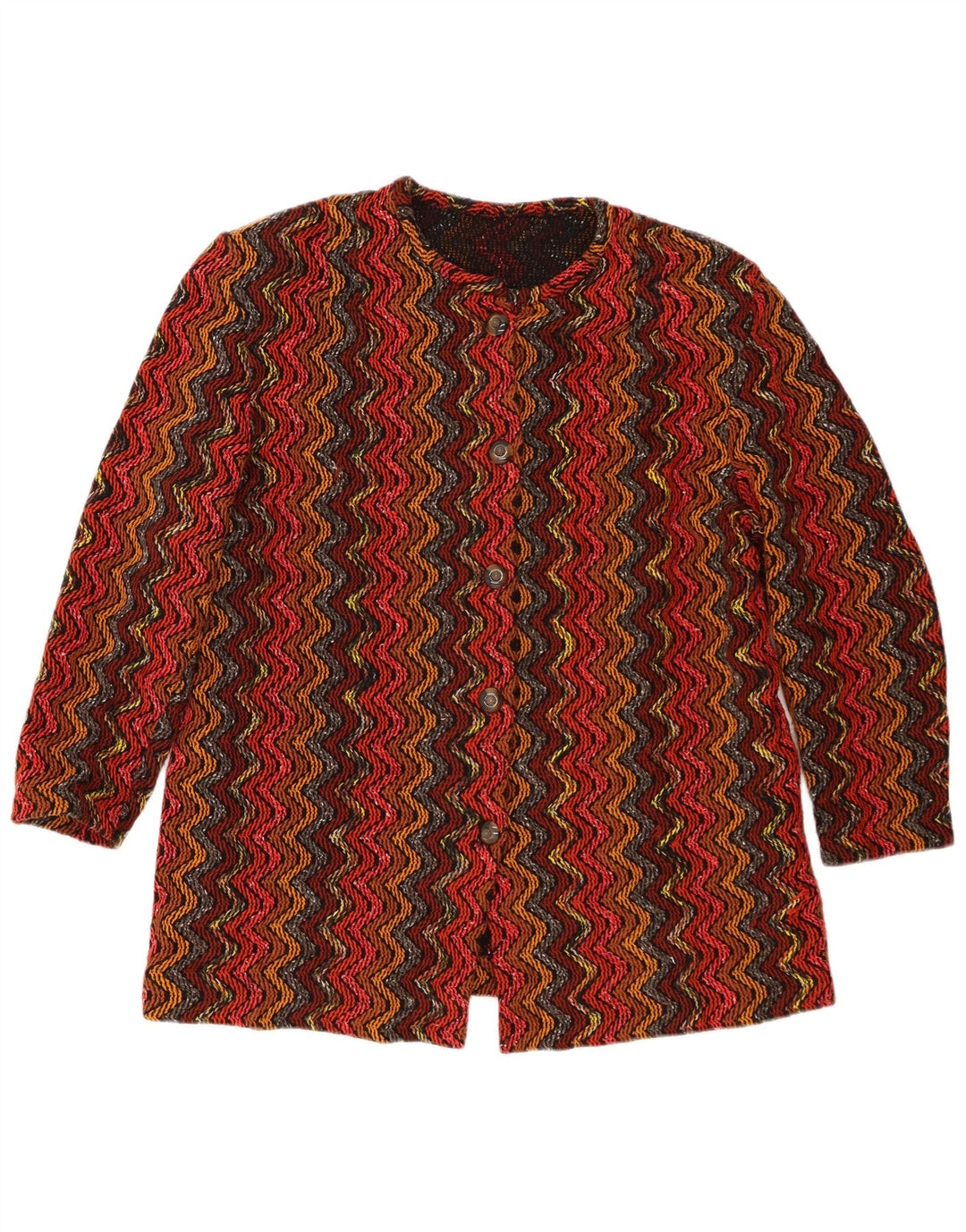 Giacca blazer vintage da donna a 5 bottoni UK 16 grande a righe rosse