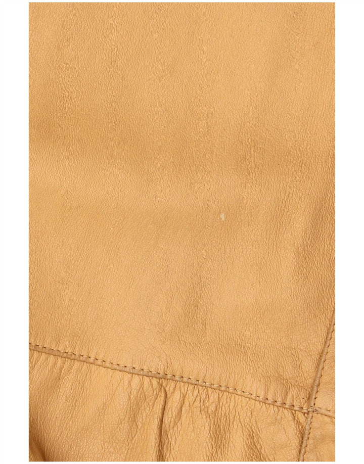 Giubbotto Bomber in Pelle Uomo Essebi IT 56 3XL Pelle Beige