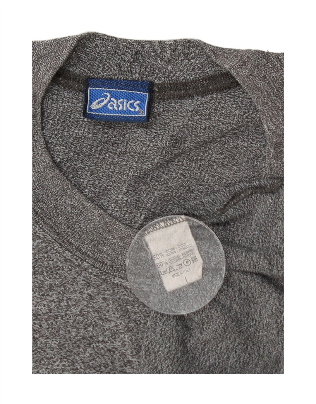 T-shirt grafica da uomo Asics Top grande in cotone chiazzato grigio