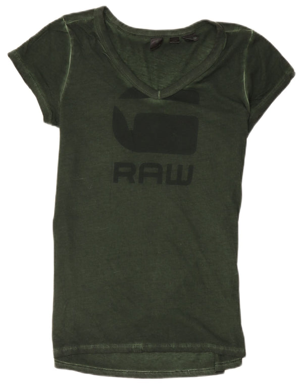 T-shirt grafica da uomo G-Star Top in cotone verde medio