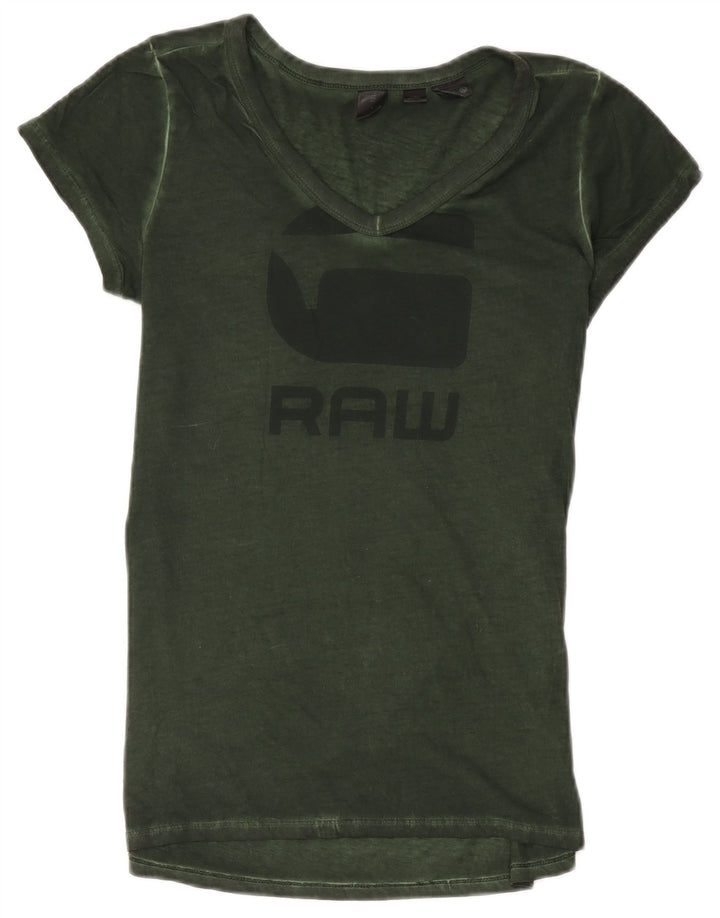 T-shirt grafica da uomo G-Star Top in cotone verde medio