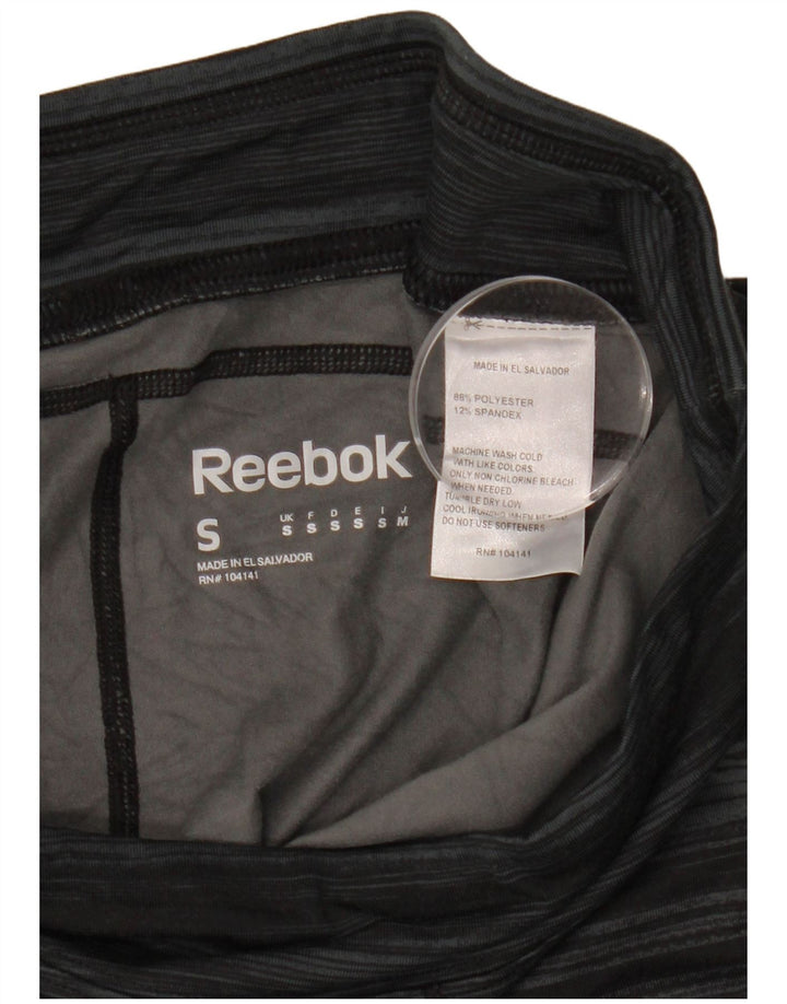 Leggings REEBOK da donna UK 10 piccolo poliestere gessato grigio