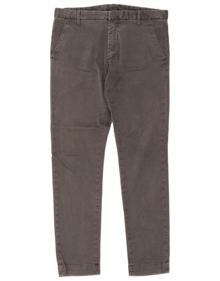 Pantaloni chino slim da uomo Dondup W36 L31 in cotone grigio