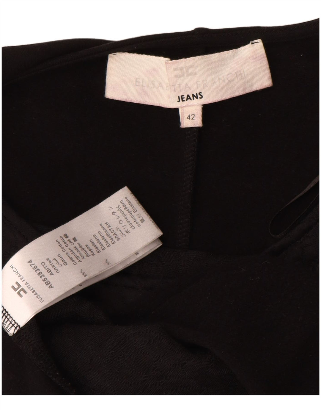 Blusa Donna Elisabetta Franchi Top IT 42 Cotone Medio Floreale Nero