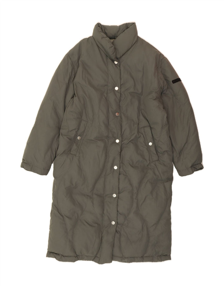 VINTAGE Womens Padded Coat UK 14 Medium Green Nylon Vintage Vintage and Second-Hand Vintage from Messina Hembry 