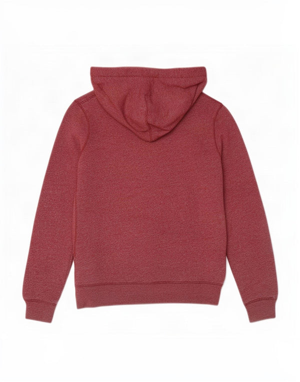 Maglione con cappuccio grafico da donna Jack Wills UK 10 piccolo cotone screziato bordeaux