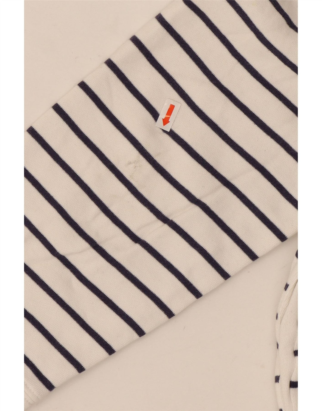 CREW CLOTHING Felpa da donna con collo con zip, maglione UK 14, grandi strisce bianche