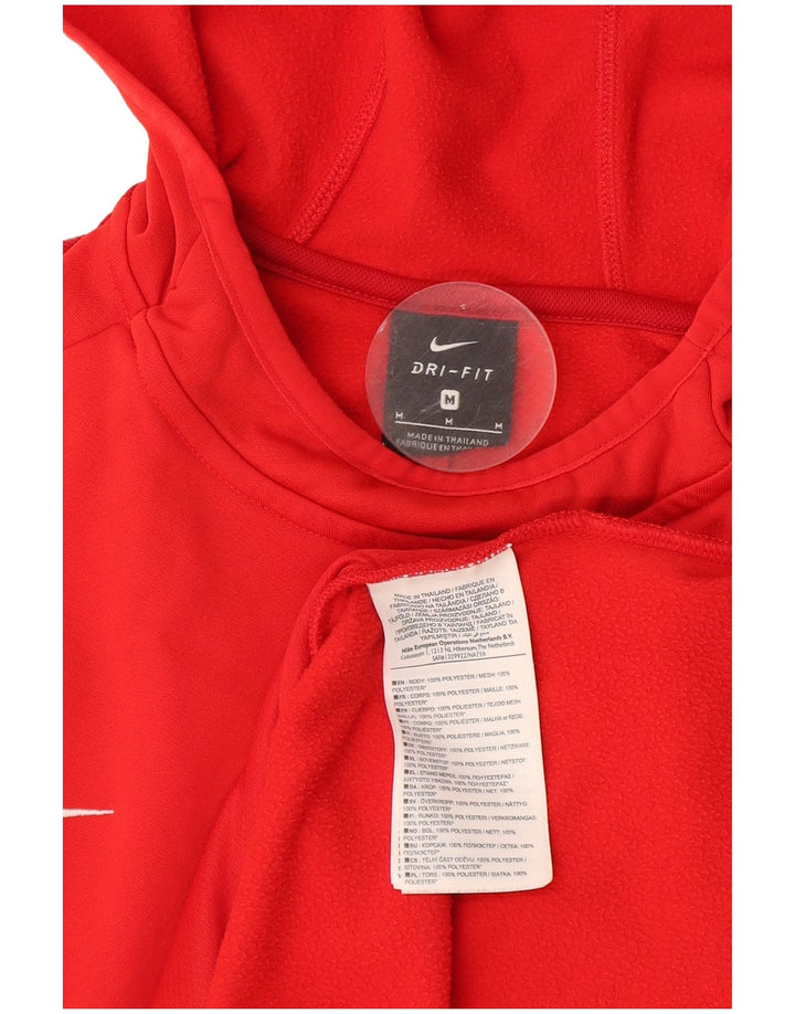Maglia con cappuccio Nike Dri Fit da uomo in poliestere rosso medio