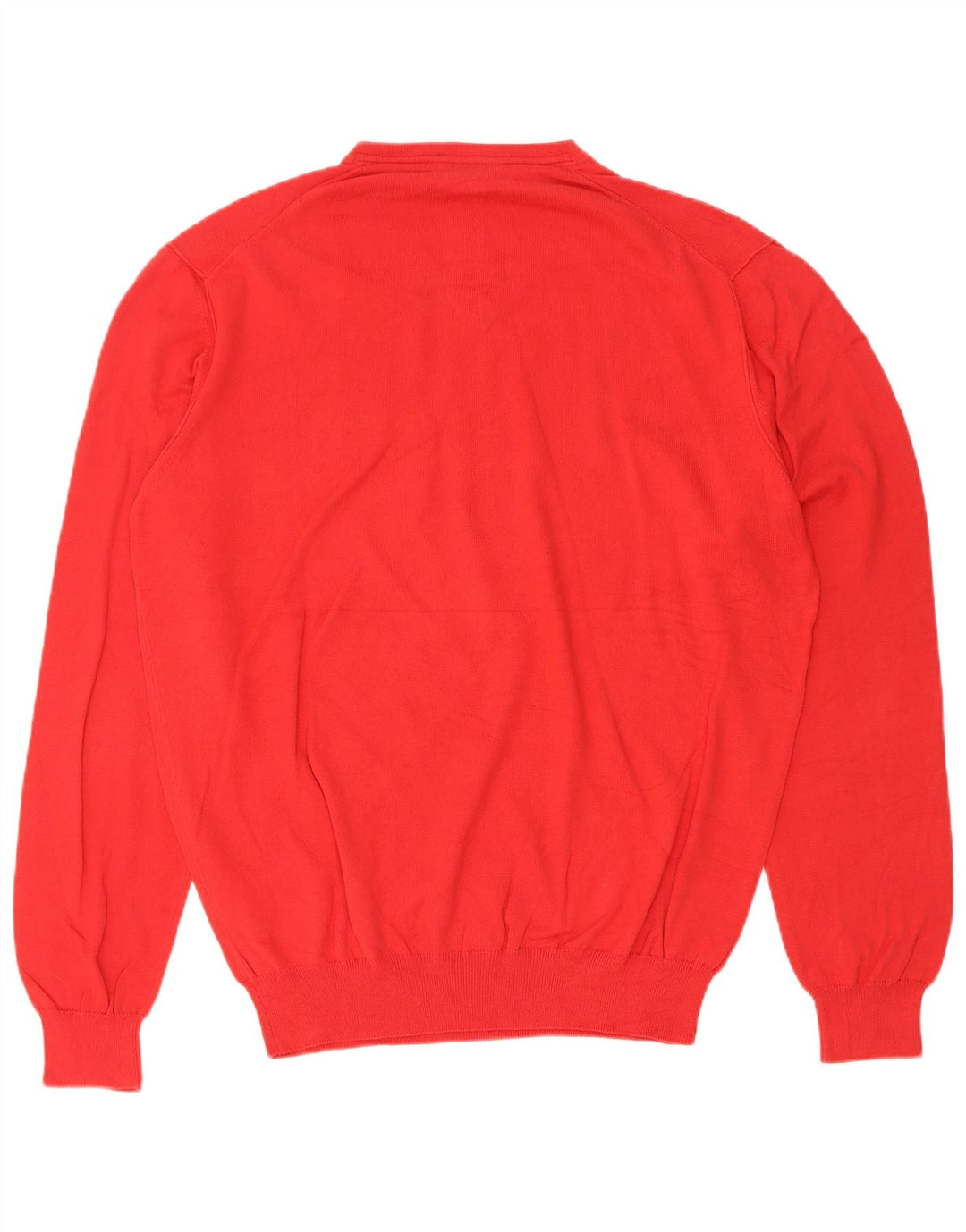 Maglione Trussardi Uomo Scollo a V Large Rosso in Cotone