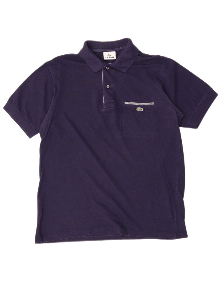 Polo da uomo Lacoste taglia 3 piccola in cotone blu navy