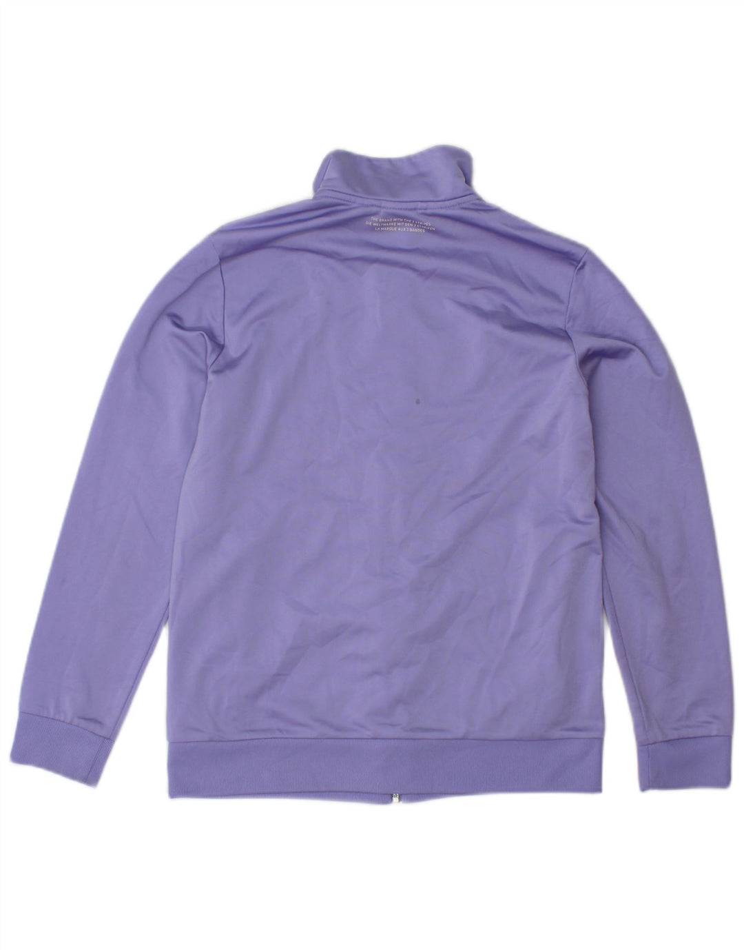 ADIDAS Girls Graphic Tracksuit Top Jacket 12-13 Years Purple Polyester