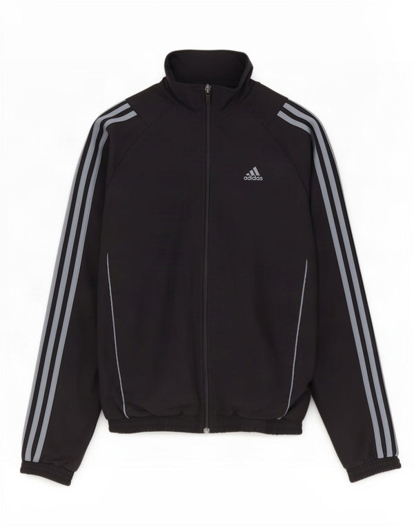 Giacca da ginnastica grafica da ragazzo Adidas 15-16 anni in poliestere nero