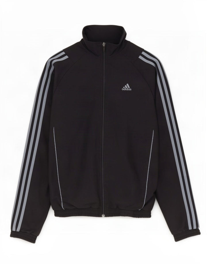 Giacca da ginnastica grafica da ragazzo Adidas 15-16 anni in poliestere nero
