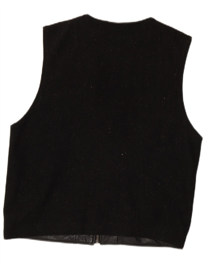 Gilet in pelle da donna Conwell UK 16 grande pelle nera