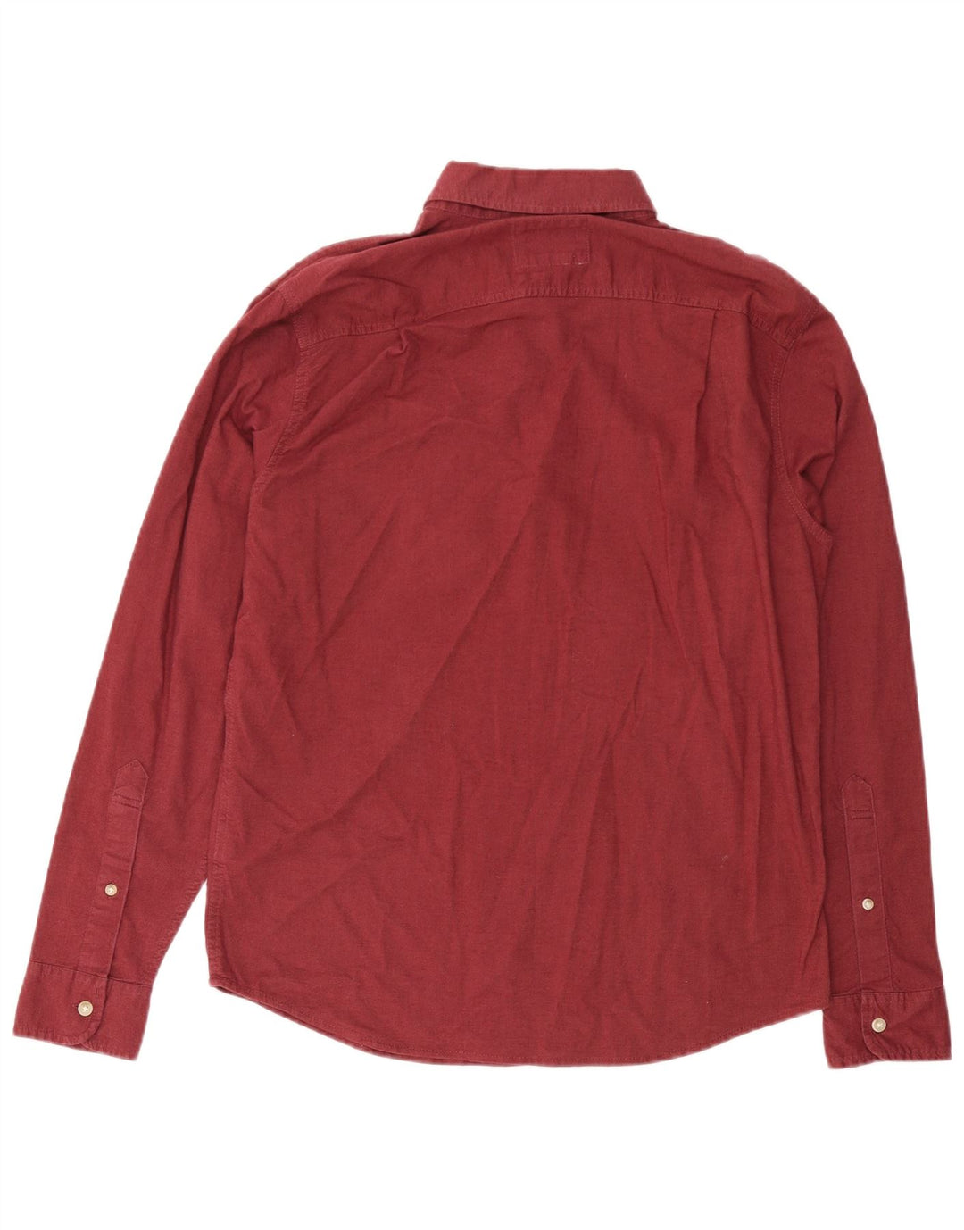 HOLLISTER Camicia pullover elasticizzata da uomo grande in cotone bordeaux