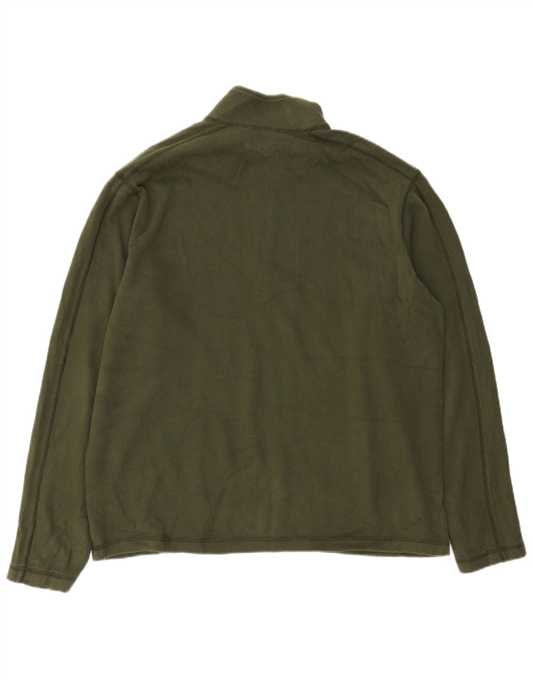 Felpa da uomo con collo con zip Eddie Bauer, maglione grande, cotone verde