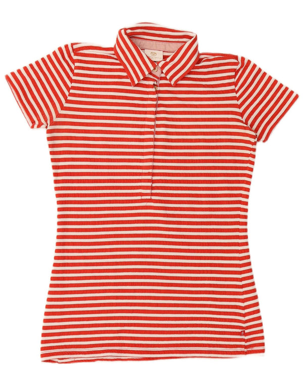 NORTH SAILS Womens Graphic Polo Shirt UK 10 Small Red Striped
