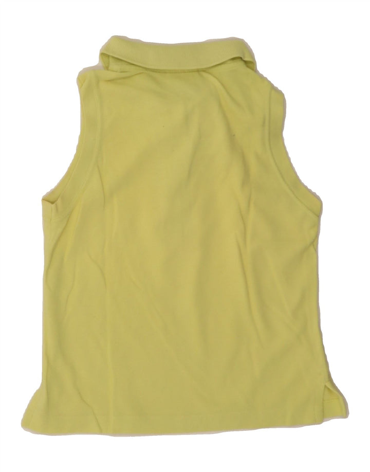 LACOSTE Womens Crop Sleeveless Polo Shirt Size 40 Medium Yellow Vintage Lacoste and Second-Hand Lacoste from Messina Hembry 