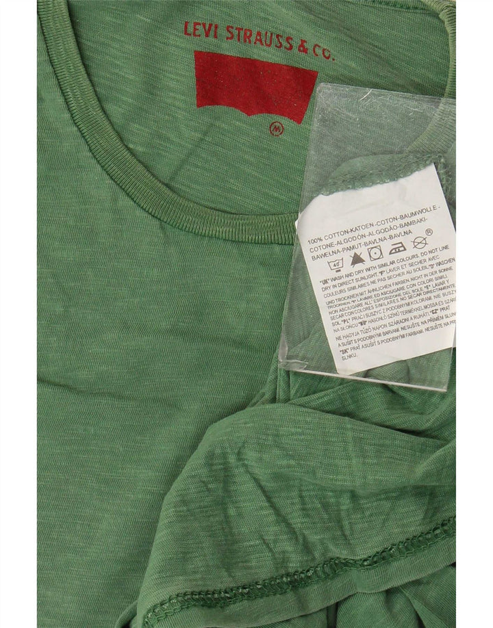 T-shirt da uomo Levi's Top in cotone screziato verde medio