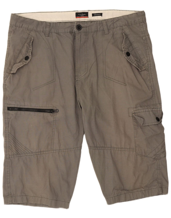 Pantaloncini cargo da uomo vestibilità regolare Pierre Cardin XL W38 cotone grigio