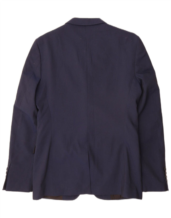 Giacca blazer a 2 bottoni da uomo Zara EU 48 poliestere blu navy medio