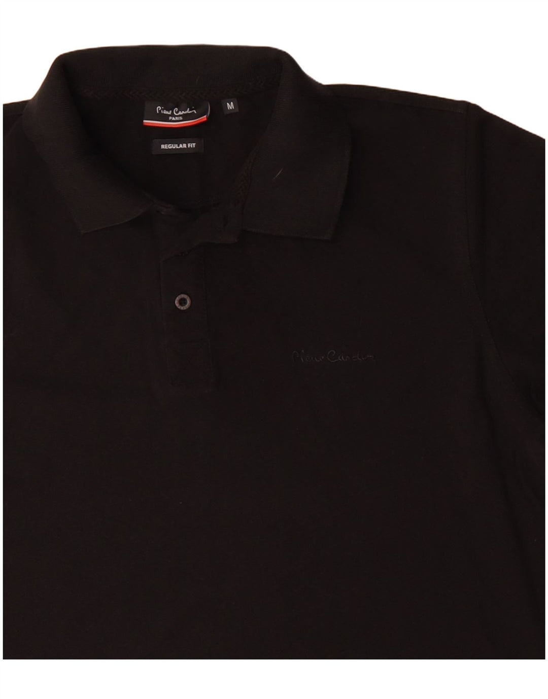 Polo da uomo Regular Fit Pierre Cardin in cotone nero medio