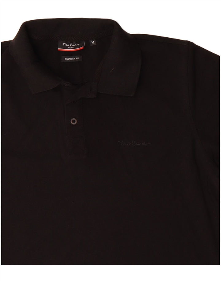 Polo da uomo Regular Fit Pierre Cardin in cotone nero medio