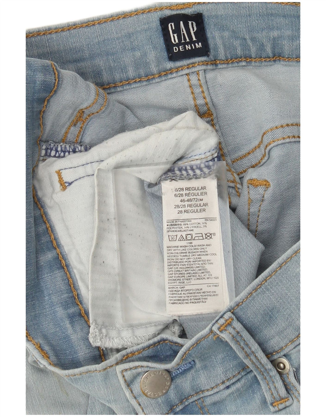 Jeans skinny regolari da donna Gap W28 L28 cotone blu