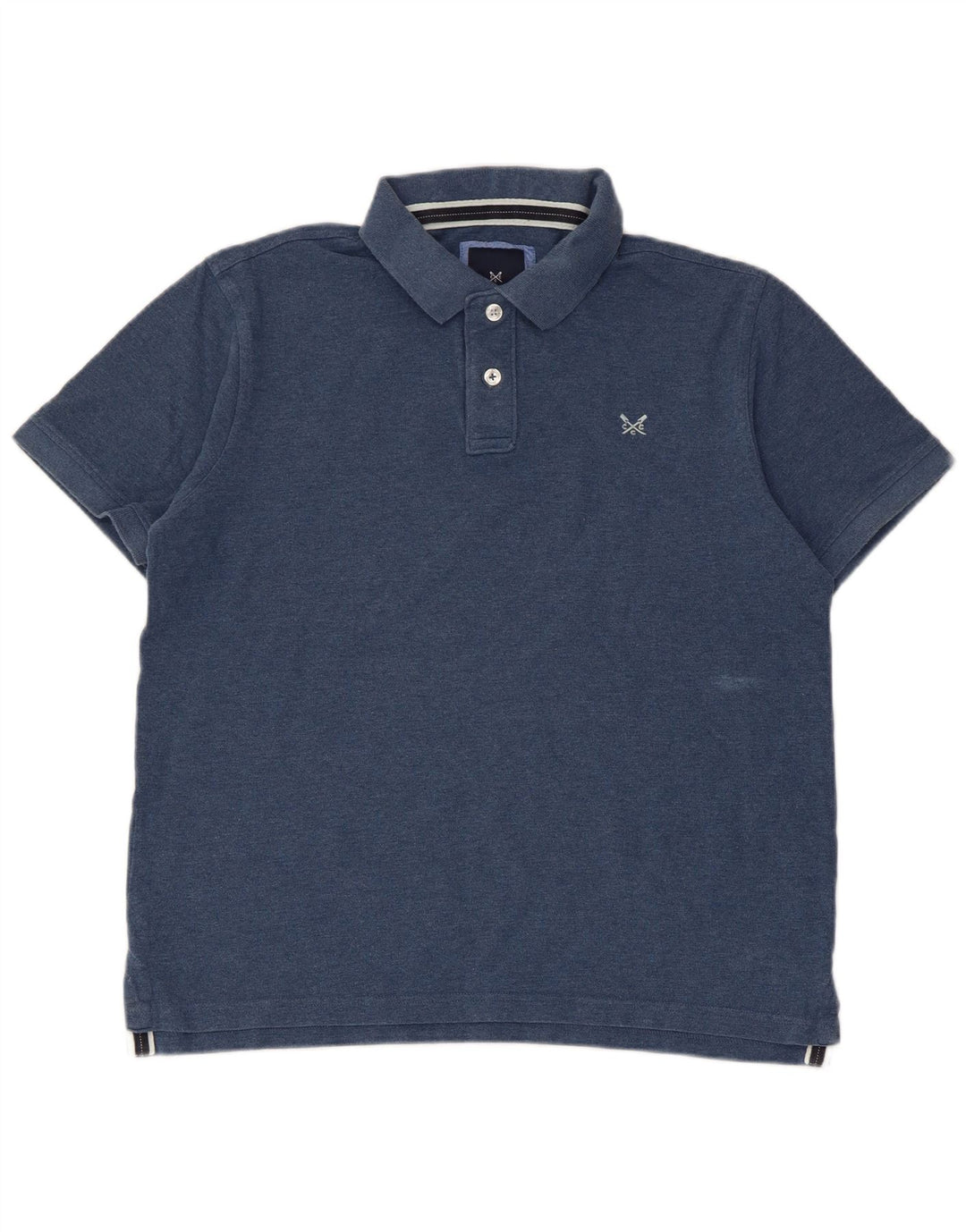 CREW CLOTHING Polo da uomo grande in cotone blu