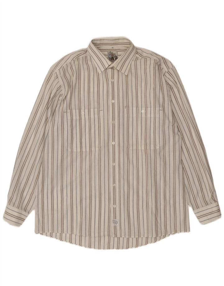 Camicia da uomo Dornbusch taglia 42 a righe bianche grandi