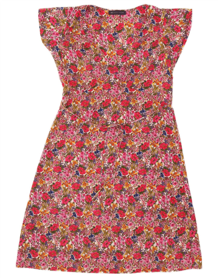 Abito a trapezio da donna Marks & Spencer UK 10 Piccolo poliestere floreale rosa