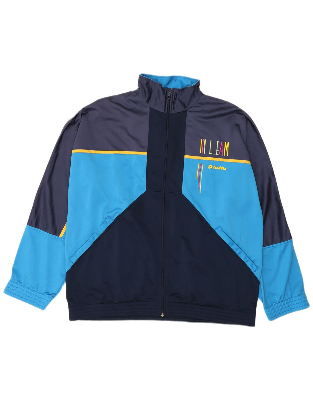 Tuta intera grafica da uomo LOTTO 2XL Poliestere color block blu navy