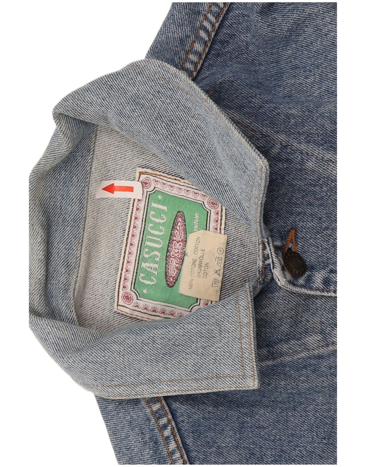 Casucci Giacca in denim da uomo UK 40 Large Blu Cotone