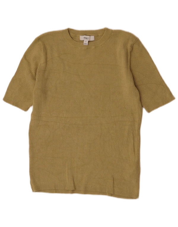 T-shirt da donna Marks & Spencer Top UK 12 Viscosa beige medio