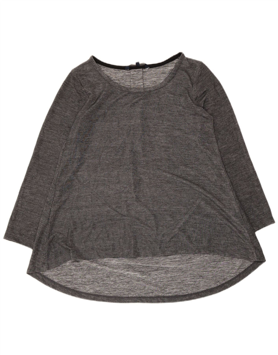 FRENCH CONNECTION Top da donna manica 3/4 UK 10 piccolo poliestere grigio